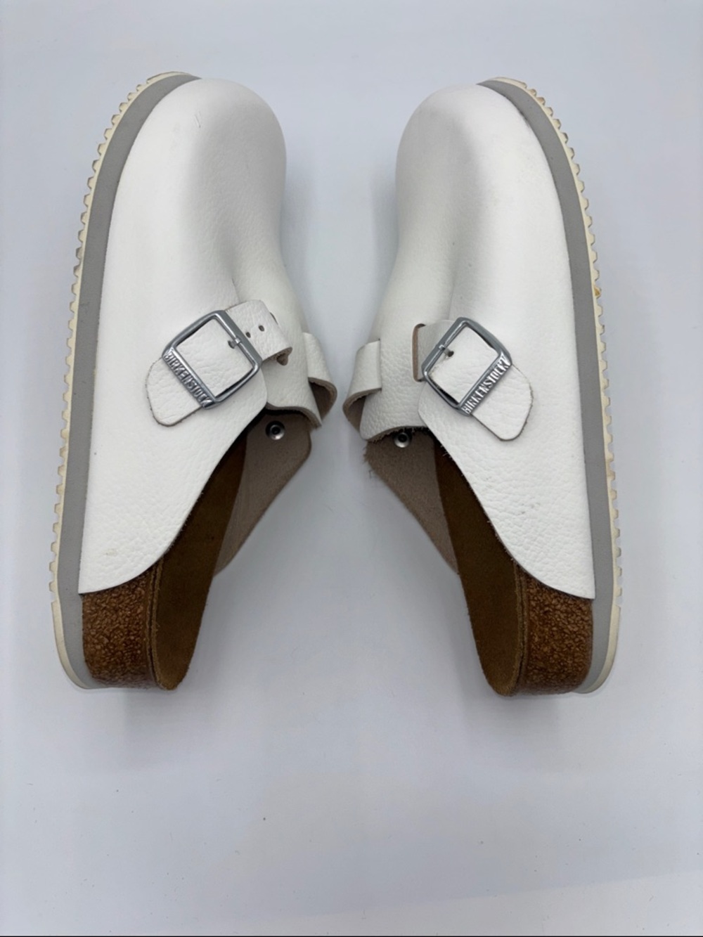 Birkenstock White Boston Clogs - Picture 7 of 14
